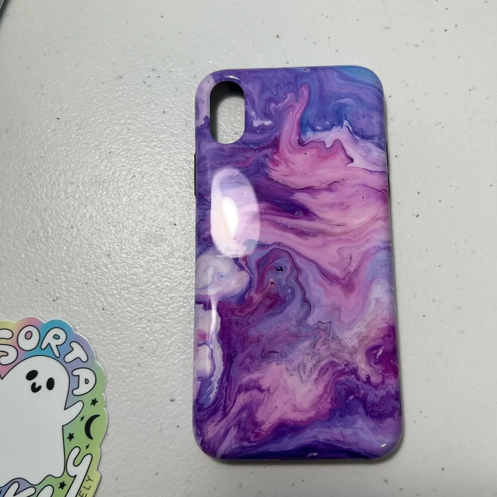 iPhone X Marble Purple Case
